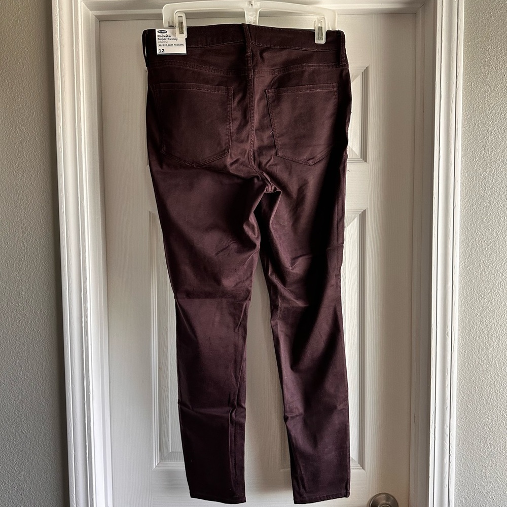 Old Navy Rich Plum Sateen Pants
